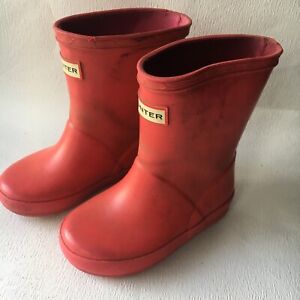 BABY HUNTER WELLINGTON Welly Jelly BOOTS Pink Smart Rubber 