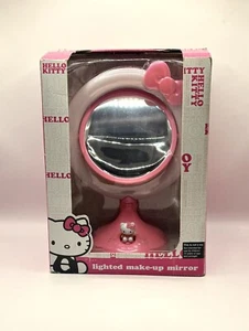 Espejo de maquillaje de belleza tocador iluminado rosa intenso de Hello Kitty lindo arco Kawaii - Imagen 1 de 4