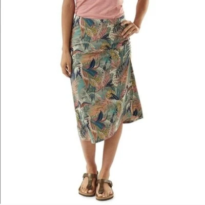 Patagonia Dream Song Skirt Women’s Size Small Floral Ruched Side Soft Knit - Image 1 of 4