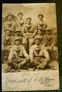 1907 Vintage Baseball Team Photo  Catalina Island "Lulus" 3.5"x 5.5" RPPC - Picture 1 of 6