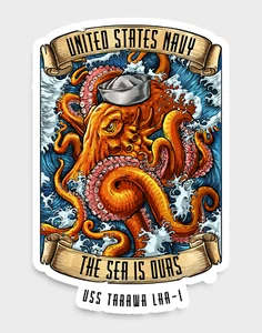 USS Tarawa LHA-1 US Navy Warship Prior Service Veteran 5" Military USN Decal - Picture 1 of 1