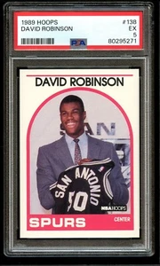 1989 Hoops #138 David Robinson Rookie PSA 5 EX - Bild 1 von 2