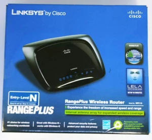 Linksys Wireless Router 4 ports Range Plus for PC and Mac Cisco WRT110 Working - Picture 1 of 12