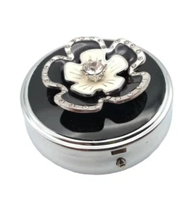 Acrylic Stone Flower Pill Box Container Ideal Gift Item - Picture 1 of 6