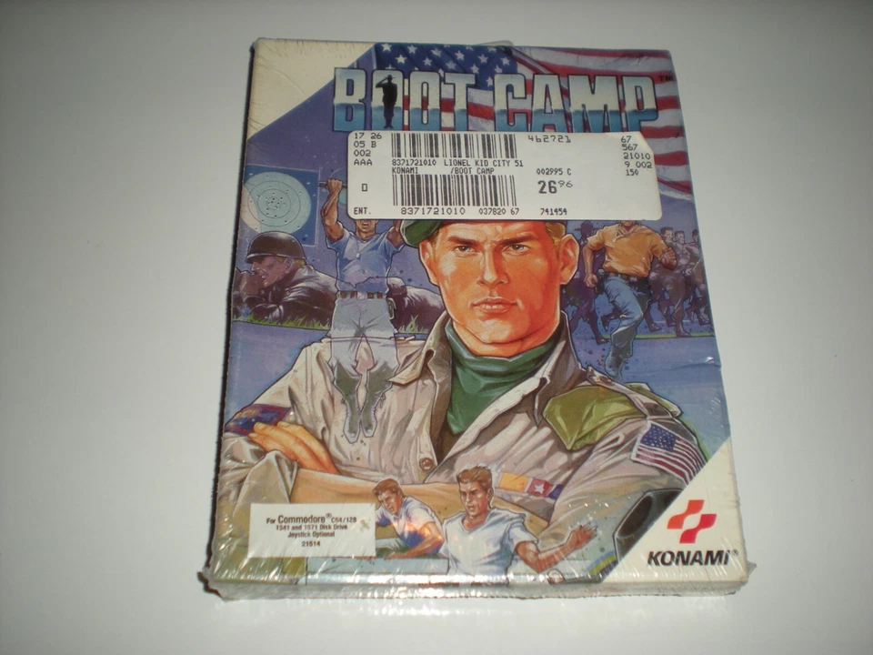 Boot Camp Commodore 64 game by Konami. New old stock. Sealed.  Rare. - Image 1 of 4