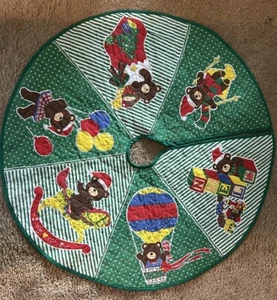 Vintage Weihnachtsbaum Rock gesteppt Handarbeit für Kinder - Bild 1 von 11