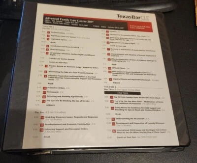 Texas Bar CLE Advanced Family Law - Volume II (2007) - Image 1 of 4