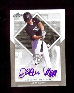 JASON ROOKS 2016 Leaf *PERFECT GAME* Certified AUTOGRAPH RC