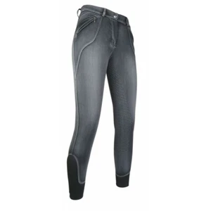 Pantalones de montar HKM SEDONA denim silicona equipo completo - Imagen 1 de 3