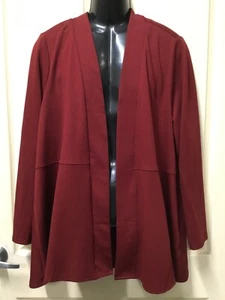 AUTOGRAPH PLUM BURGENDY "PEPLUM" COVER UP JACKET SZ XL/24/26-NEW IN! AUTOGRAPH - Picture 1 of 8