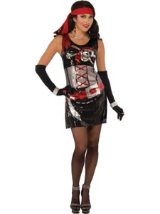 Sequin Pirate Dress Women's Costume - Picture 1 of 1