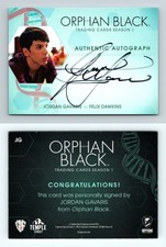 Jordan Gavaris As Felix #JG Orphan Black Season 1 Cryptozoic 2016 Autograph Card