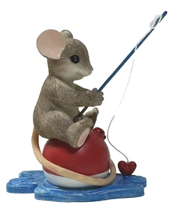 Charming Tails Topo Andare a Pesca Ceramica Papà Sarei Affondato Pesce Regalo 4035260 - Foto 1 di 6