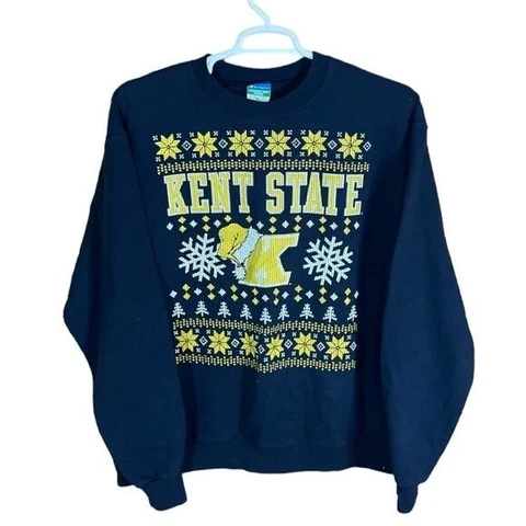 Kent State Sweatshirt Mens XL Navy Blue Casual Loungewear College University Cover