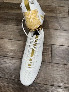 2022 TEAM ISSUED NOTRE DAME FOOTBALL UNDER ARMOUR SHAMROCK SERIES CLEATS 15 - Picture 1 of 8