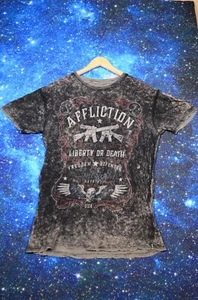 Affliction Shirt Herren Large Reversible Graphic Freedom Defender USA Waffenhemd - Bild 1 von 10