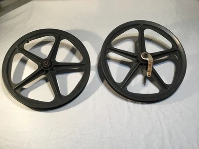 Vintage 1980’s Original Skyway Tuff Wheel 1 BMX Bike Rims 20” Black Old School - Image 1 of 4