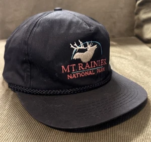 Vintage años 90 Mt. Sombrero Snapback Parque Nacional Rainer Moose Nature - Imagen 1 de 6