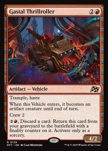 MTG 1x Gastal Thrillroller, NM, Aetherdrift, Haste Trample Return Graveyard Crew - Bild 1 von 1