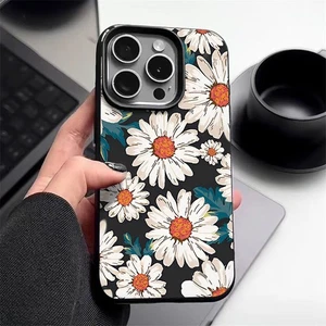 Funda de teléfono con flores para iPhone 16 Pro Max 15 14 13 12 11 cubierta trasera TPU a prueba de golpes - Imagen 1 de 18