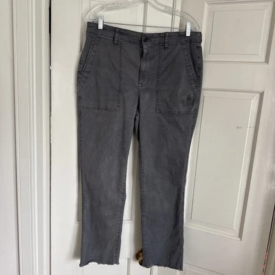 Madewell The Slim Straight Utility Pant In Gray Raw Hem Size 30 NWT - Image 1 of 4