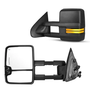 Towing Mirrors for 2014-2018 Chevy Silverado GMC Sierra LED Turn Signal - Picture 1 of 8