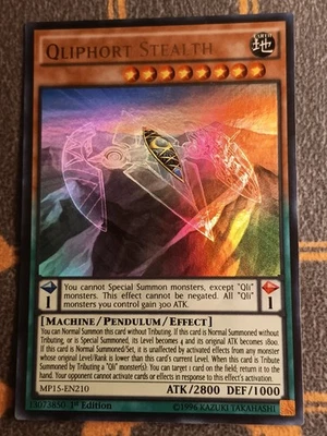 1x Qliphort Stealth MP15-EN210 Ultra Rare First Edition VLP - Image 1 of 2