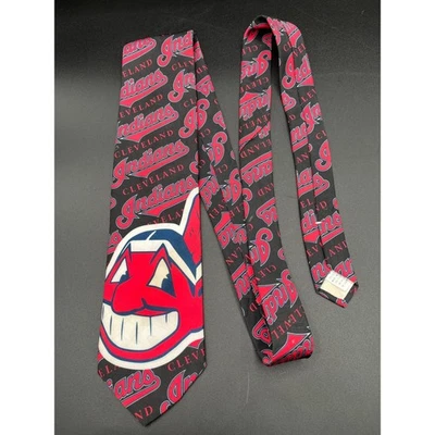 Corbata de béisbol Ralph Marlin de colección Cleveland Indians Chief Wahoo para hombre MLB Foto 1 de 4