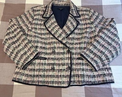 Talbots Petite 22 Plus Petite Multicolor Tweed Blazer  Career Jacket Women’s - Image 1 of 4