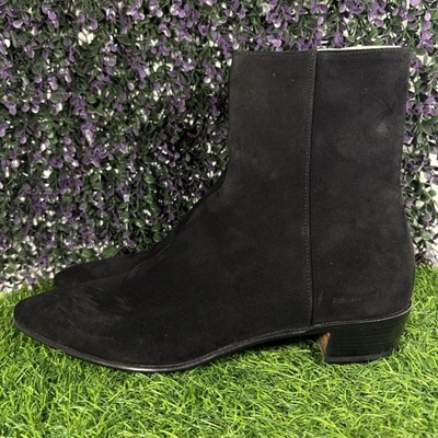 Botas Alessandro Vasini para Hombre Talla 11 Negras Gamuza Cremallera Cómodas Punta Foto 1 de 4