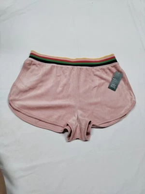 Womens Mid-Rise Velour Track Shorts Wild Fable Pink Size Large L - Image 1 of 4