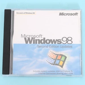 Vintage Microsoft Windows 98 Second Edition Updates CD X04-12707 - Afbeelding 1 van 3