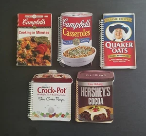 Lot of 5 Recipe Cook Books Campbell's Quaker Oats Crock Pot Hershey's Cocoa - Bild 1 von 7