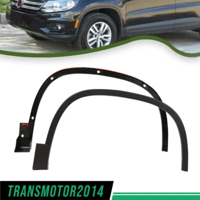 Fit For 12-17 Volkswagen Tiguan Front Textured Plastic Left+Right Fender Flares - Imagem 1 de 4
