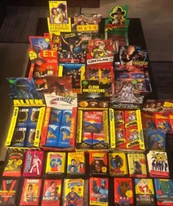 Vintage ungeöffnete Nicht-Sport Wachs Packs 7er-Pack Menge NEU MIX Aufkleber UNGERADE KUGELWACHS - Bild 1 von 14