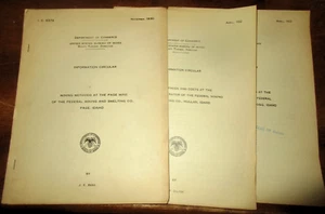 GEOLOGY IDAHO THREE (3) REPORTS 1930s SILVER ZINC LEAD MINES FEDERAL MINING CO. - Bild 1 von 3