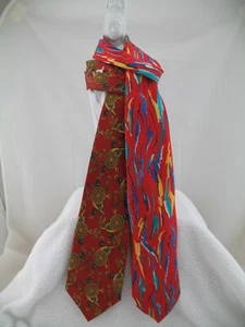 2 Silk Ties: Byblos Silk, Tre silk, red - Picture 1 of 6