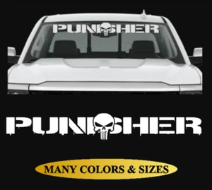 Parabrisas Punisher Vinilo Calcomanía Adhesivo Vidrio Ventana Coche Camión SUV Apto para Ford F150 - Imagen 1 de 2