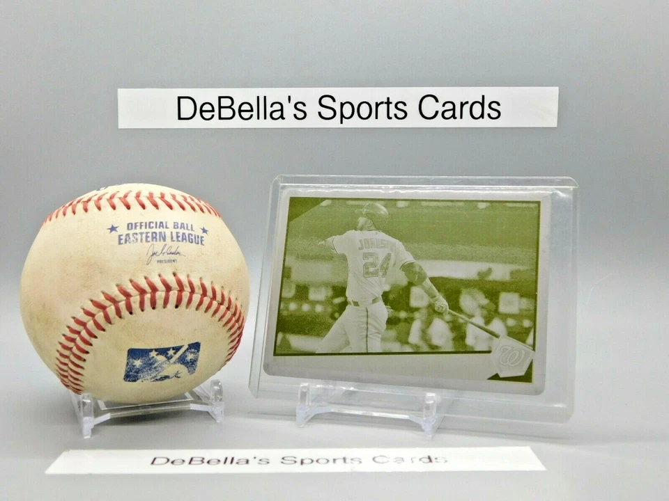 2009 Topps #606 Nick Johnson 1/1 PRINTING PLATE Washington Nationals  Foto 1 de 2