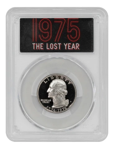 1976 S (1975 LOST YEAR) PROOF WASHINGTON QUARTER 25C PCGS PF PR 70 DCAM CAMEO Cover
