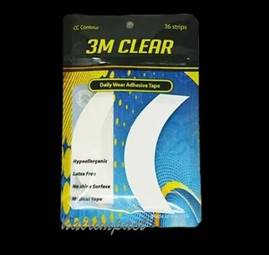 3M 1522 Clear.Daily Wear Adhesive Tape 'CC' Contour Tape 36 strips Medical,NEW ! - Picture 1 of 4