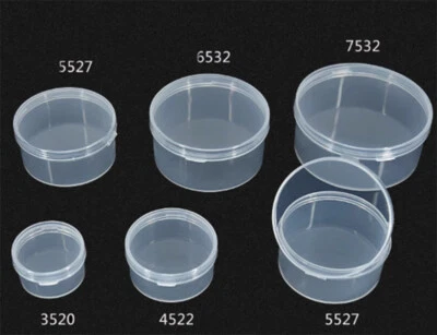 5-20PCS Small Plastic Storage Box Jewelry Bead Small Round Container Organizer - Image 1 of 4