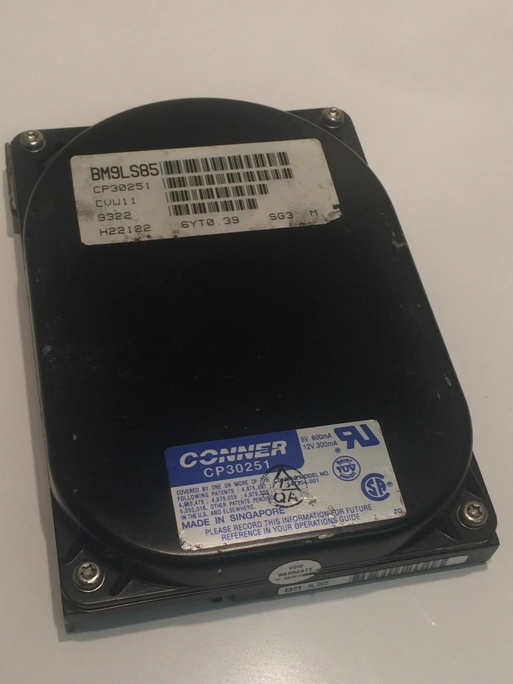 CONNER CP30251 250MB IDE HARD DISC CVW11 H22122                      aa4cd2 - Image 1 of 2