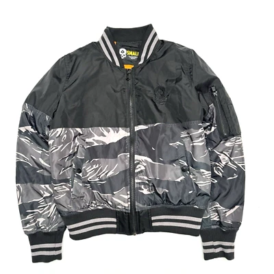 Chaqueta Bomber Zero Foxtrot Para Hombre Pequeña Negra Camuflada Cremallera Completa Forro Naranja Usada en Excelente Condición Foto 1 de 4