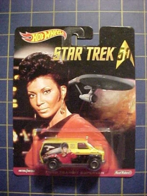 1/64 HOT WHEELS 2015 STAR TREK LT. UHURA FORD TRANSIT SUPERVAN! NIP  REAL RIDERS - Image 1 of 3