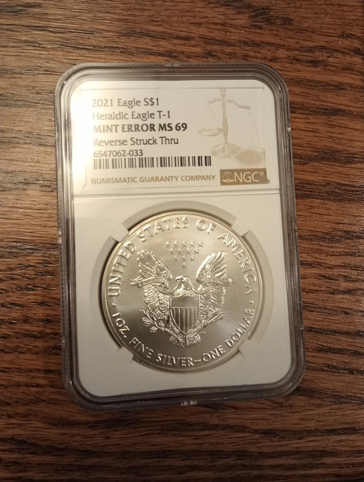 2021 Heraldic Eagle T-1  Mint Error Ms69 NGC - Image 1 of 2