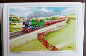 The flying Scotsman Locomotive train - greetings Card - Tony Paultyn - Picture 1 of 1