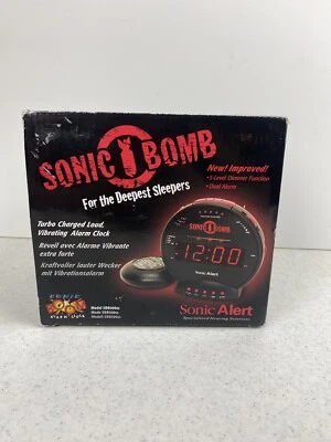 Sonic Alert SBB500SS Sonic Bomb Loud Dual Alarm Clock with Bed Shaker Dead Stock - Image 1 of 4