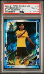 2020-21 Topps Jude Bellingham Saphir RC Variation 68 Perfekt EDELSTEIN NEUWERTIG PSA 10! - Bild 1 von 2