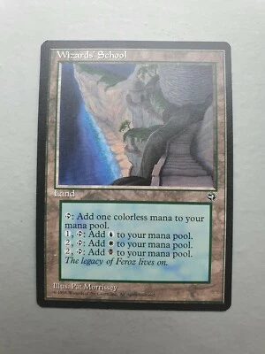 Wizard's School, MTG Homelands (1995) Uncommon Land NM - Image 1 of 2